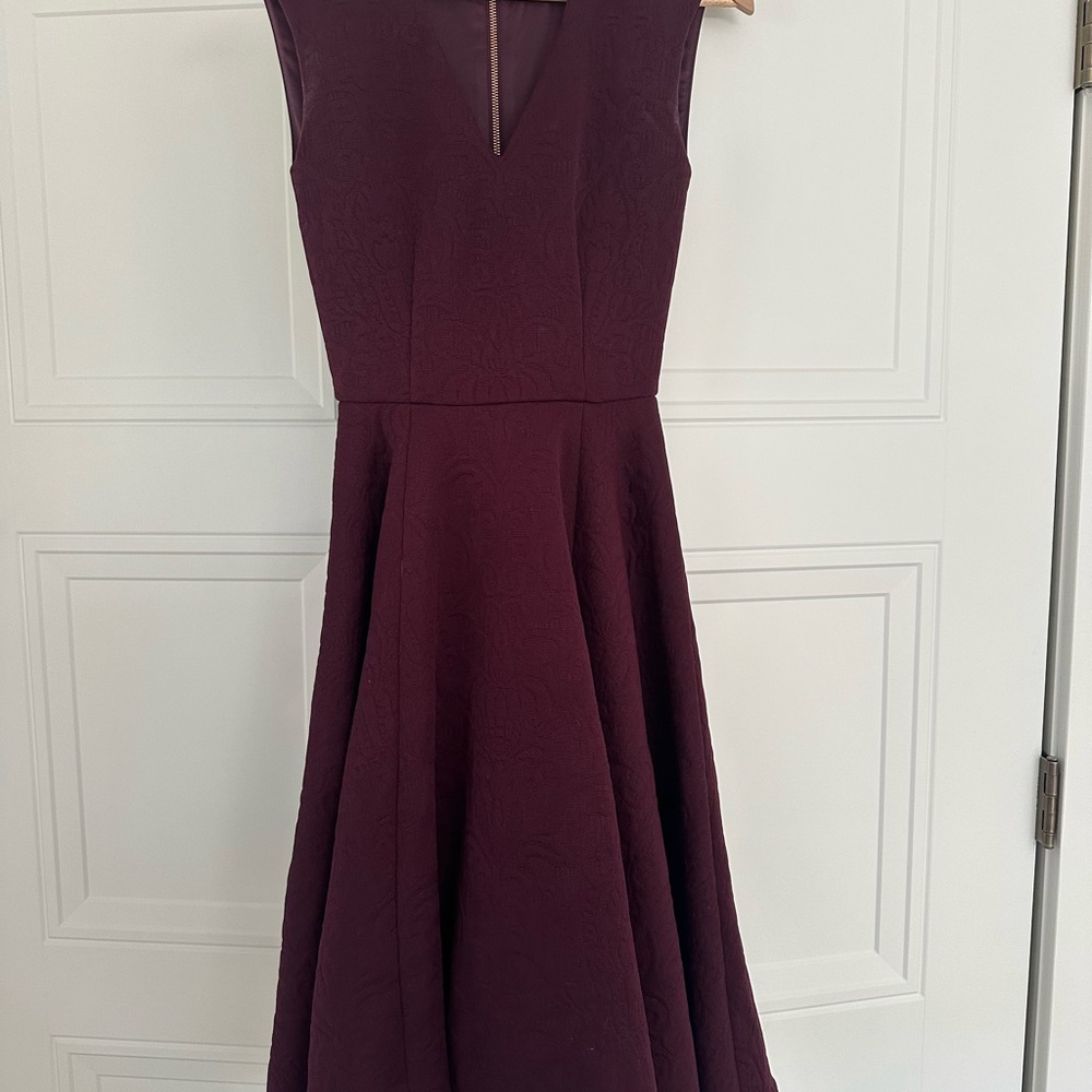 Ted Baker Plum Textured Midi Dress